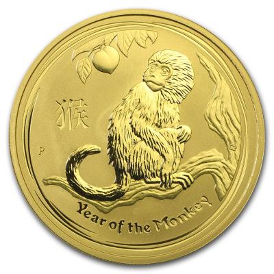 100 долларов, 2016 год. Лунар, год обезьяны, Au 31.1 г.