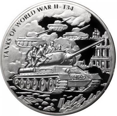 100 долларов 2008 год - Танки Второй мировой войны. Т-34
