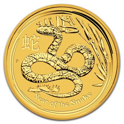 15 долларов Австралия год Змеи 1/10 унции
