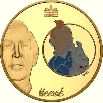 Франция 50 евро, 2007 год. Тинтин