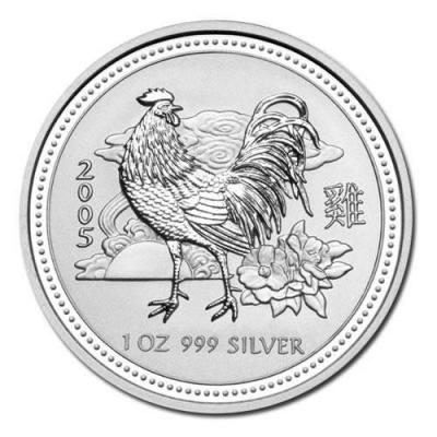 1 доллар, 2005 г., Австралия, Год Петуха , Ag 31.1