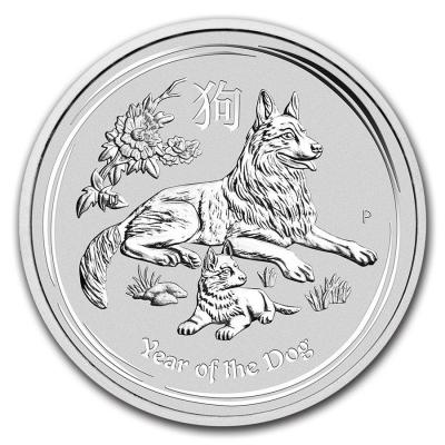 1 доллар, 2018 г., Австралия, Год собаки, Ag 31.1