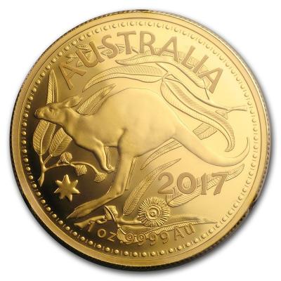 100 долларов, Австралии,  Кенгуру. 2016-2017 гг. , Au 31.1 г.