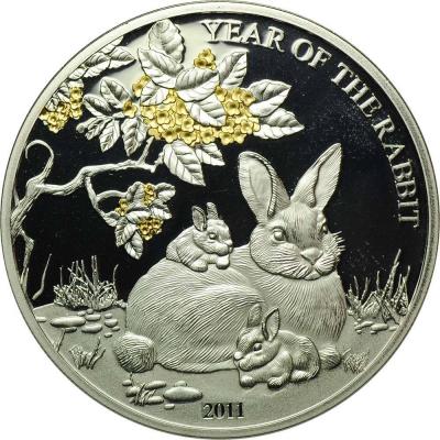 1000 франков, 2011  г., Того, " Год Кролика ", Ag 25