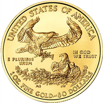 50 долларов США, Американский Орел 1986-2021 Au 31.1