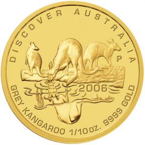 15 долларов, Австралия. Серый кенгуру. Au 3.11