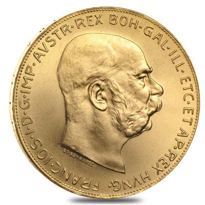 100 крон, 1915 год. Франц Иосиф. Au 30,48гр
