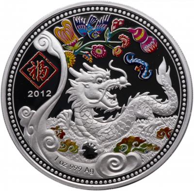 240 франков. Китайский гороскоп - год дракона. Ag 31.1 г.