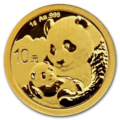 10  юаней Панда 2019г. 1гр