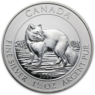 8 долларов Песец Канада 2014г. 1.5 унции