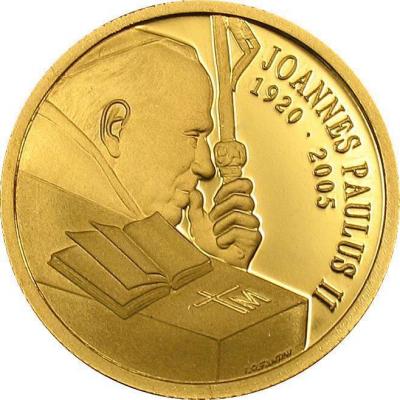 10 долларов Острова Кука, Иоанн Павел II  1,24гр