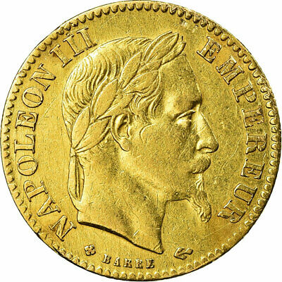10 франков Франция, 1867 г. Au 2.9 г.