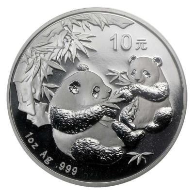 Панда. 10 юаней, 2006 год. Ag 31.1 г.