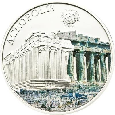 Палау 5 долларов, 2011 год. Акрополь. Ag  23.125 г