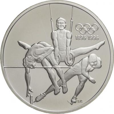 15 долларов. 100 лет Олимпийским играм (1896-1996), Proof. Ag 31.1