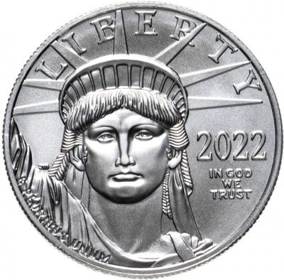 100 долларов Американский орел. платина