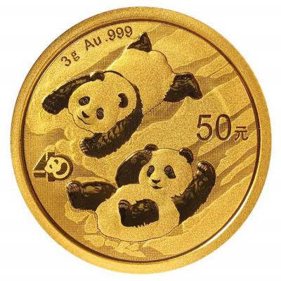 50 юаней Панда 2022 г. Au 3гр.