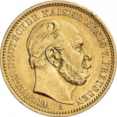 20 марок. Вильгельм I. Au 7.16