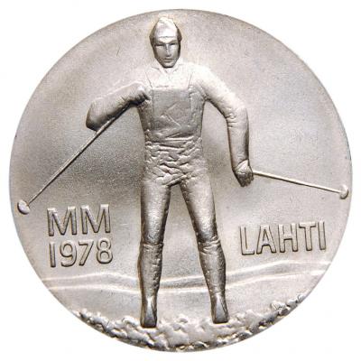 25 марок (Финляндия, 1978) - Чемпионат мира в Лахти  Ag 13.15