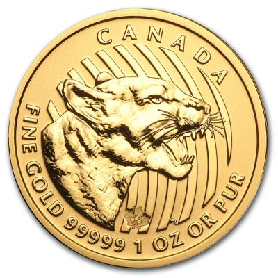 200 долларов, 2015 г., Канада,  Рычащая пума, Au 31.1