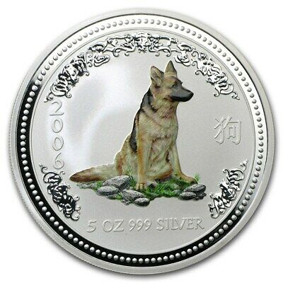 1 доллар. Лунар 2006 год, Год собаки цветная. Ag 31.1 г.