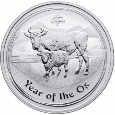 1 доллар, 2009 г., Австралия, Год быка Ag 31.1